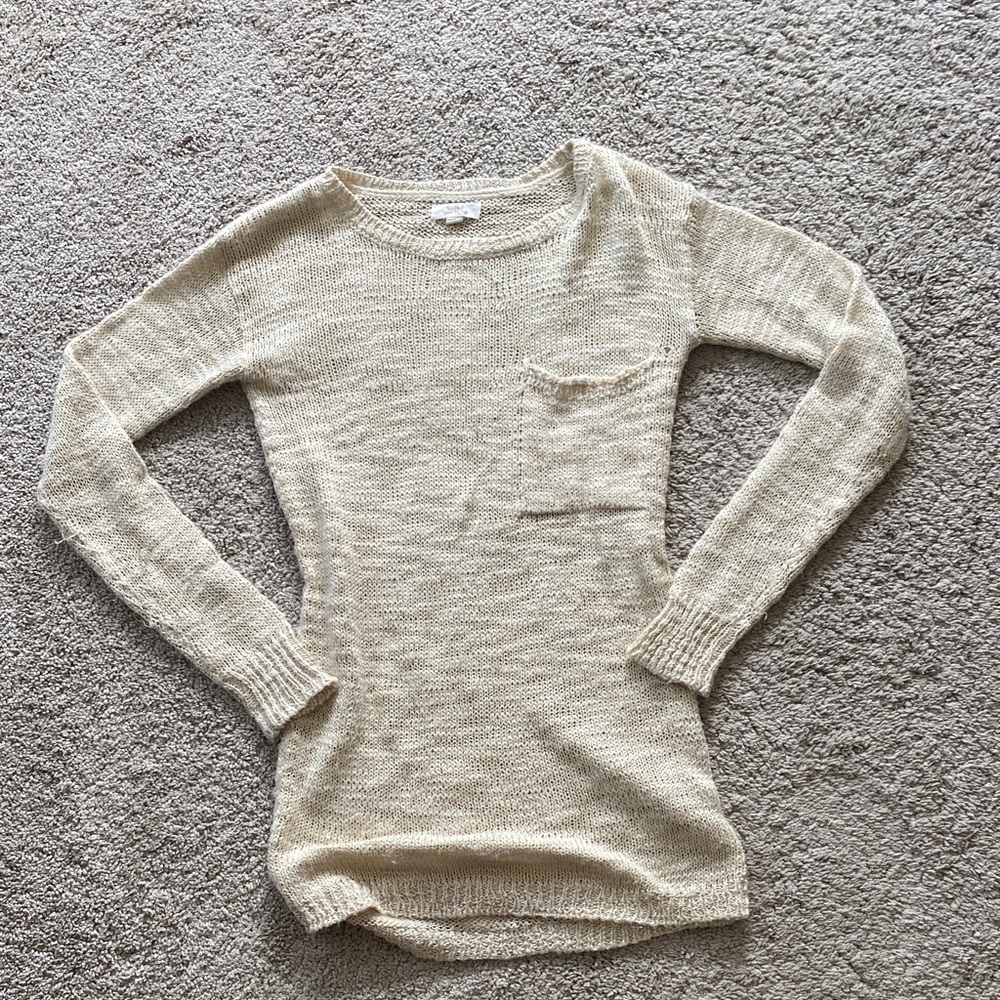 Light Cream Women's Lightweight Knit Sweater